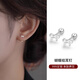 BJYLS999足銀蝴蝶結耳釘女甜美溫柔耳骨釘養(yǎng)耳洞耳環(huán)睡覺免摘純銀耳飾 S999銀蝴蝶結耳釘【防掉升級款】