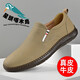 星頭啄木鳥(niǎo)男鞋牛筋底真皮軟底軟面休閑鞋專(zhuān)柜正品駕車(chē)休閑皮鞋一腳蹬懶人鞋 5211卡其色 40