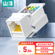 山澤超五類網(wǎng)絡(luò)模塊 CAT5e免打網(wǎng)線面板模塊 RJ45水晶頭母座電腦網(wǎng)口插座連接頭直通頭 MKC51