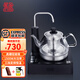 吉谷（K·KOU） 電水壺高硼硅玻璃壺自設加水量 蝦眼水恒溫水壺上水茶盤(pán)玻璃茶爐 0.8L TB0308