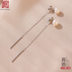 老銀匠s925銀珍珠耳線(xiàn)長(cháng)款百搭優(yōu)雅氣質(zhì)送女友送閨蜜生日禮物養耳洞全銀 925銀/含證書(shū)/含1對銀耳堵
