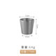 雷仕頓韓式304不銹鋼雙層水杯餐廳啤酒杯茶杯飲料杯:飯店餐飲防摔杯子 直身款錘紋（304銀色） 175ml