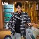 Lee25新品舒適版翻領(lǐng)寬松肌理格紋午夜藍男長(cháng)袖襯衫LMT009790207 午夜藍 2XL