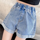 雷姆汀女童夏季短褲2025新款韓版中大童洋氣女孩牛仔褲百搭寬松熱褲外穿 主圖款 160