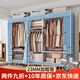 思故軒（SIGUXUAN）布衣柜加粗全鋼架收納衣柜臥室租屋家用大容量簡(jiǎn)易衣柜宿舍衣服柜 2205城堡鐵塔【長(cháng)207寬46高173】