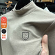 老人頭雙面絨德絨T恤男春秋季半高領(lǐng)純色內搭保暖衛衣長(cháng)袖T恤貼身打底衫 DV539米駝 2XL 54/180