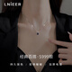 Lnieer999足銀方牌吊墜項(xiàng)鏈女款氣質(zhì)輕奢小眾設(shè)計(jì)感2025新款鎖骨鏈頸鏈 小方牌項(xiàng)鏈【999足銀】