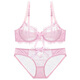 Glambody MAGIC NATURAL LINE歐美超薄大碼文胸套裝性感誘惑透氣蕾絲內衣W1707 粉色 85B