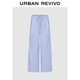 UR2025秋季新款女裝多巴胺休閑撞色格紋抽繩闊腿褲UYL650058