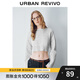 UR秋冬新款女裝休閑慵懶風(fēng)百搭短款圓領(lǐng)針織衫UYY940019 冷灰 S