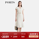 PORTS寶姿女裝2025春夏新款簡(jiǎn)約通勤溫柔風(fēng)經(jīng)典V領(lǐng)束腰魚尾連衣裙 米白色 S （4）