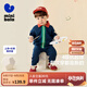 minibala迷你巴拉男童女童長袖套裝寶寶休閑嬰兒衣服套裝學(xué)院兩件套 深藍(lán)80877 100