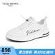 VICKI BROWN【VB男鞋】法國(guó)品牌夏季男士小白鞋舒適百搭休閑鞋簡(jiǎn)約輕質(zhì)鞋子男 白色 41