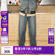 杰克·瓊斯（JACK&JONES）25年男裝秋季牛仔褲男寬松潮酷微彈褲子復古廢土風(fēng)907廓形闊腿褲 E41 中牛仔藍 31 175 W31/L30