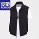 羅蒙（ROMON）背心男士馬甲男春秋季外套2025新款休閑戶(hù)外坎肩立領(lǐng)防水無(wú)袖上衣 黑色 【輕便防潑水】 L 【建議140斤左右】