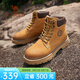 駱駝經(jīng)典大黃靴男士復(fù)古戶外工裝情侶馬丁靴G13W076002 G13W076002 駝色，男款 41