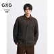 GXG男裝 雙色簡(jiǎn)約開(kāi)襟毛衣通勤男士V領(lǐng)開(kāi)衫休閑外套 25年秋季新品 咖色 M