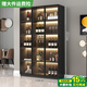 莀晞家居酒柜 客廳酒柜家用落地餐邊柜儲(chǔ)物柜展示柜簡(jiǎn)約帶鋼化玻璃門(mén)酒柜 輕奢灰三門(mén)120*40*200帶燈無(wú)酒格