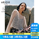 艾諾絲雅詩【商場(chǎng)同款】春秋新品高級(jí)感百搭落肩袖鏤空編織針織衫女30728106 奶油米 S