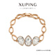 XUPING旭平首飾S1合金時(shí)尚經(jīng)典水滴輕奢手鏈飾品送女士生日禮物 4號色-白色（無延長扣）