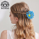 Royal sasa皇家莎莎甜美花朵抓夾彩色多巴胺發(fā)抓中號鯊魚(yú)夾盤(pán)發(fā)抓子發(fā)飾頭飾