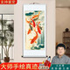 畫中畫手繪玄關(guān)裝飾畫九魚圖聚財(cái)卷軸新中式新中式走廊過道壁畫掛畫 【主推】荷花九魚圖-H（豎版） 150*58 (帶卷軸尺寸)