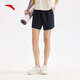 安踏速干防走光短褲女2025秋冬新款冰膚透氣健身跑步帶內襯高彈假兩件