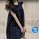 JZDZ茶歇法式小個(gè)子飛袖連衣裙女夏季2025新款復(fù)古格子寬松無袖娃娃裙 藍(lán)色格子裙[初戀清純奶甜/氣質(zhì)/ 商場(chǎng)同款 M 45/55kg  商場(chǎng)同款
