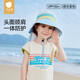 貝肽斯夏季兒童防曬帽防紫外線寶寶遮陽(yáng)小帽檐男童女童沙灘太陽(yáng)帽