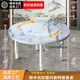 文振加厚304不銹鋼可折疊圓桌家用吃飯餐桌商用戶(hù)外飯桌內(nèi)置轉(zhuǎn)盤(pán)圓臺(tái) 滿(mǎn)焊升級(jí)工藝-白巖板款 1.2米 內(nèi)置80轉(zhuǎn)盤(pán)-滿(mǎn)焊工藝