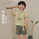 戴維貝拉男童五分褲套裝寶寶國風(fēng)漢服兩件套夏裝兒童衣服