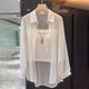 維諾亞冰絲防曬衣女款夏季2025新款外搭寬松長(cháng)袖開(kāi)衫外 白色 M 80-100斤