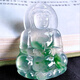 翡翠觀(guān)音吊墜冰種飄綠玉男緬甸老坑玉石陽(yáng)綠 飄綠觀(guān)音吊墜