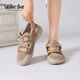 Walker Shop奧卡索涼鞋女夏季戶(hù)外輕便透氣女鞋運動(dòng)涼鞋女增高休閑鞋女單鞋 L152151淺沙色 37