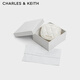 CHARLES&KEITH迷你菱格鏈條小方包卡包生日禮物CK2-00770664 Cream奶白色 XXS