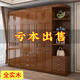 清島木格新中式實(shí)木衣柜家用臥室小戶(hù)型三四五六門(mén)收納柜儲物柜大衣櫥柜 五門(mén)衣柜