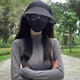 花語志修身防曬衣女冰絲防曬服涼感戶外休閑長(zhǎng)袖無帽立領(lǐng)女款防曬薄外套 修身立領(lǐng)防曬衣 【深灰色】 M 【建議體重80-100斤】