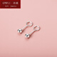 GPWFLI·冰璃 S990足銀豆豆彎鉤耳釘養耳洞養耳棒精致小巧簡(jiǎn)約睡覺(jué)免摘耳骨耳 大號(一對)