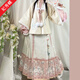 妃秀蝶新中式女裝漢服女中國(guó)風(fēng)套裝【檸檬兔】馬面裙冬季過(guò)新年戰(zhàn)袍穿搭 米色外衣+粉色里衣+馬面裙 M