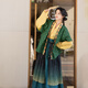 池夏【太平廣記:青蛇】宋制燙金半袖對襟短衫圍裙原創(chuàng)漢服女 春夏 半袖+短衫+圍裙+孔雀藍吊帶裙 S 現(xiàn)貨