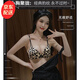 杰里·莫克品牌豹紋無(wú)痕內衣女士聚攏小胸性感美背2025新款前扣文胸內褲套裝 黑色豹紋單件 75B =34B