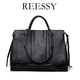 Reessy奢侈品牌包包女包手提包大容量2026新款小眾時(shí)尚單肩斜挎包 黑色(禮盒裝)