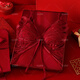 VURM【100%桑蠶絲】紅色真絲睡衣性感吊帶晨袍結婚睡袍本命年送禮盒裝 紅色蝴蝶兩件套 L 碼建議100-120斤