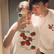 love legend情侶裝短袖t恤2025夏季一男一女學(xué)生半袖套裝獨特小眾上衣服定制 白色+白色 M 男+S女