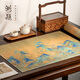 湖穎 千里江山毛氈50*70cm 彩繪千里江山圖毛氈墊書法專用毛氈布耐磨加厚耐臟毛筆字墊桌墊