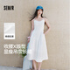 森馬（Semir）陳都靈|連衣裙女顯瘦小性感吊帶裙2025夏裝新款休閑沙灘度假裙子 本白10102 M
