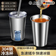 OQB德國冰霸杯食品級304不銹鋼保冰杯制冷保冷兩用夏季咖啡杯車載杯 304冰凍杯 單杯