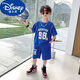 迪士尼（Disney）6歲兒童短袖套裝新款8歲男孩籃球服9歲10歲中大童運動(dòng)服 藍色套裝 150 建議身高140cm左右
