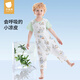 貝肽斯寶寶連體睡衣夏季兒童2025新款后背網(wǎng)眼透氣純棉衣服家居服