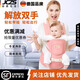 JCZS德國嬰兒背帶前抱式0-6個月腰凳輕便四季寶寶四抱抱托六個月以上 粉紅色透氣款